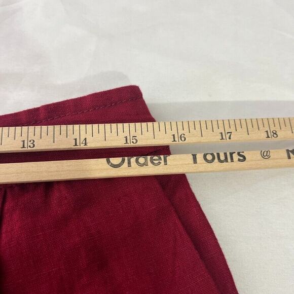 Chico's Red Drawstring 100% Linen Blend 9" Shorts Women's 0.5 US Size 6 - Picture 9 of 11